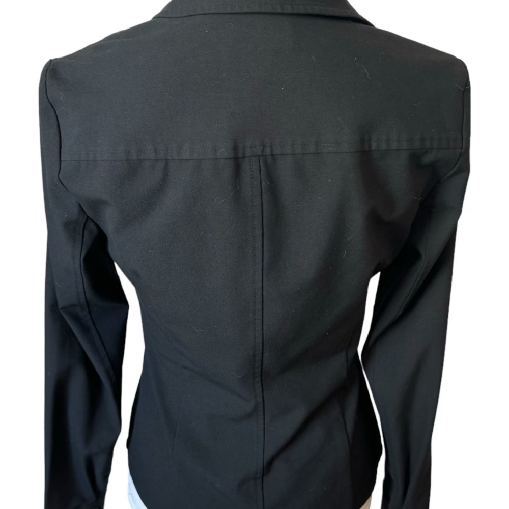 ANN TAYLOR    BLACK BUTTON FRONT TOP w/STRETCH  SIZE: 2    #4 - Picture 6 of 8